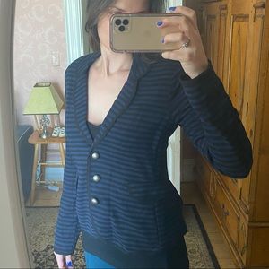 Ella Moss striped cotton blazer